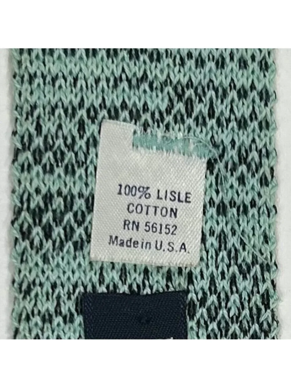 Mallory & Church Aqua Short Skinny Slim Square Tip Necktie Tie